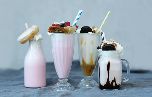 Sweets, milkshake