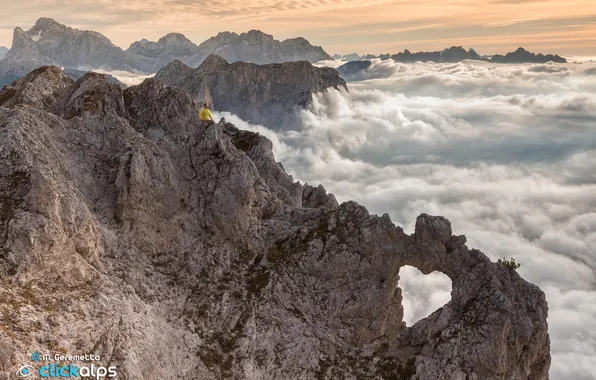 Облака, горы, сердце, высота