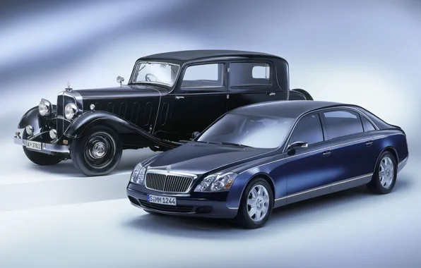 Maybach, auto, retro, mixed
