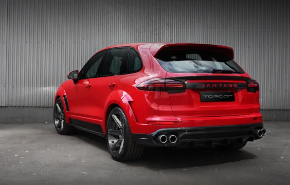Vantage, Porsche, Red, Porsche Cayenne, Side, Cayenne, TopCar, Rear