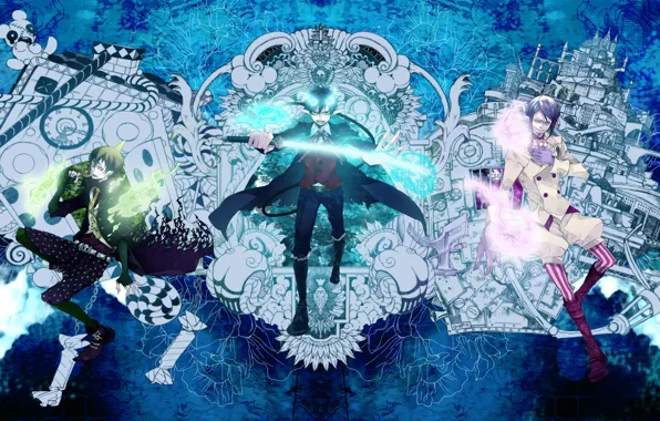 Аниме, арт, Ao no Exorcist, Синий Экзорцист
