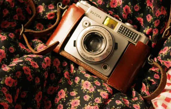 Камера, фотоаппарат, ткань