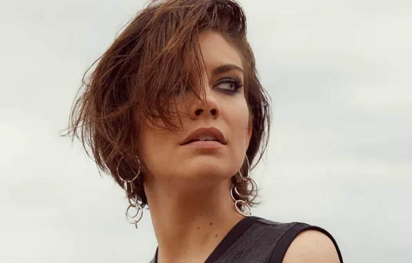 Модель, макияж, актриса, прическа, шатенка, красотка, hair, Lauren Cohan