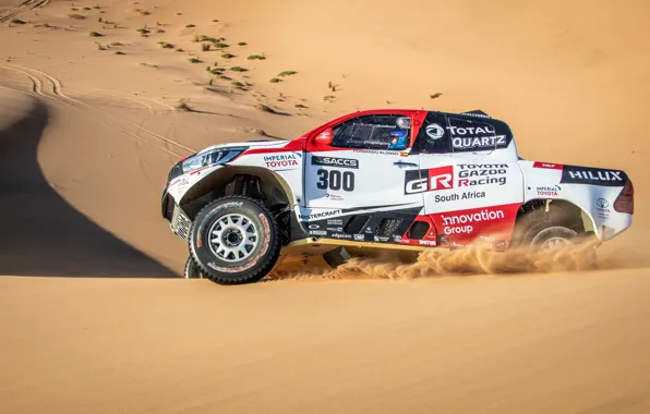 Песок, пустыня, Toyota, пикап, Hilux, 2019, Gazoo Racing