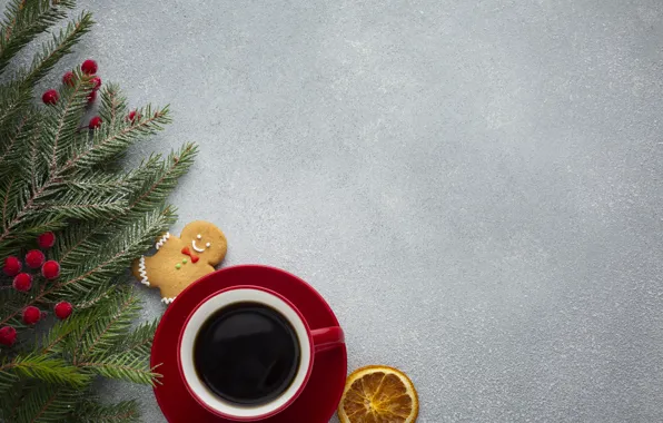 Кофе, Рождество, чашка, Новый год, ёлка, Happy New Year, Christmas, New Year
