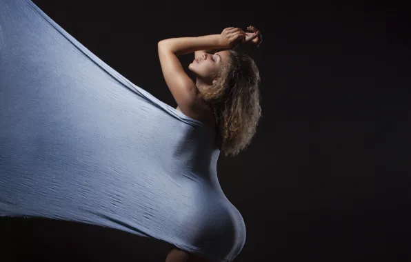 Dance, pose, female, fabric, female figure