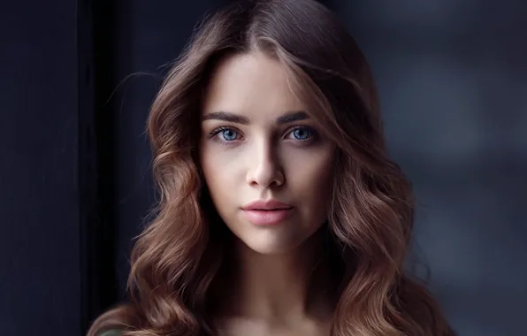 Картинка beautiful, mouth, attractive, handsome, face, girl, digital painting, long hair