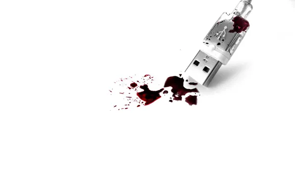 Картинка белый, кровь, USB