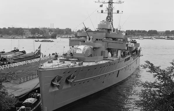 Амстердам, 1958, визит, ВМС Дании, транспорт обеспечения, KDM Agir, A560