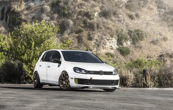 Volkswagen, Candy, White, Golf, GTI, MK6, Bronze, VMR