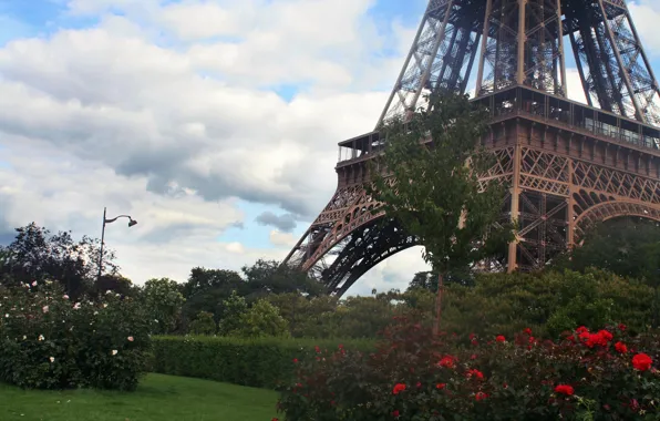 Картинка Франция, Париж, весна, Paris, France, spring, Eiffel Tower, architecture