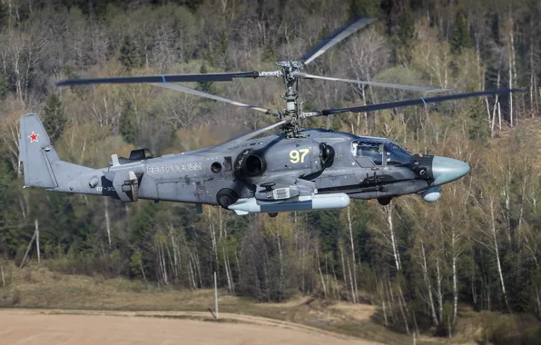 Картинка вертолёт, российский, Ка-52, ударный, «Аллигатор»