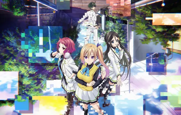 Anime, japanese, bishojo, seifuku, Musaigen no Phantom World, Mai Kawakami, Myriad Colors Phantom World
