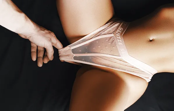 Девушка, рука, живот, трусы, пупок, Yura Pechen