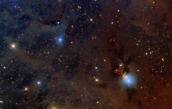 Туманность, Персей, в созвездии, отражающая, NGC1333