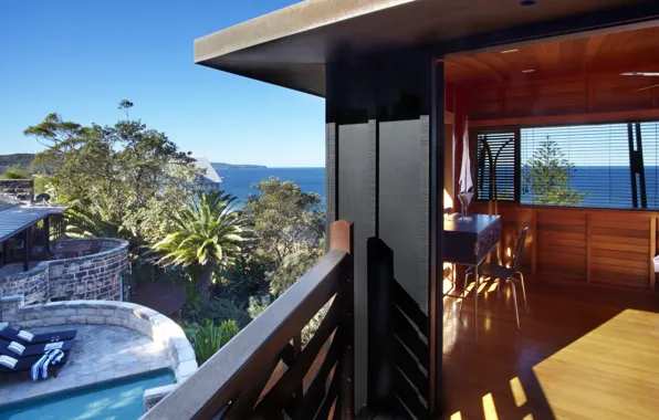 Ocean, view, resort, Bungalow