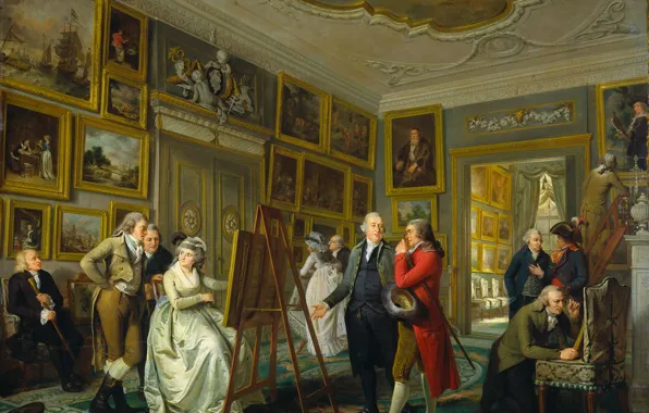 Дерево, масло, картина, жанровая, Adriaan de Lelie, Художественная Галерея в Амстердаме, Адриан Де Лели