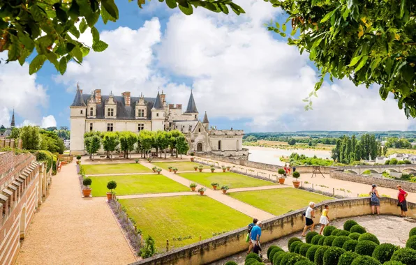 Город, замок, Франция, France, долина Луары, Château royal d'Amboise, Touraine, Val de Loire