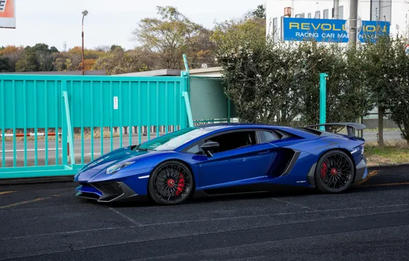 Картинка Lamborghini, Blue, Aventador, Superveloce, LP-750