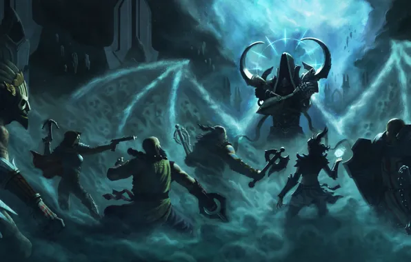 Картинка Diablo 3, demon hunter, monk, Witch Doctor, crusader, Barbarian, Wizard, Malthael