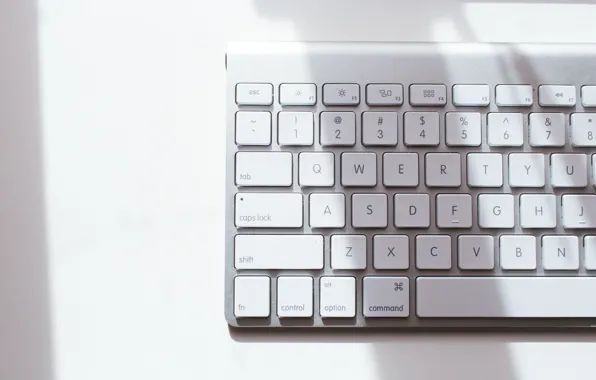 Буквы, кнопки, белая, клавиатура