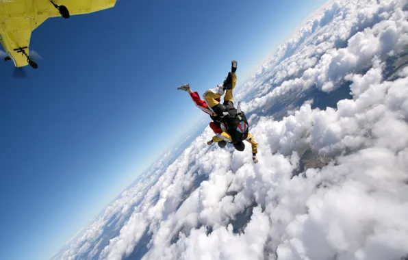 Sky, Wallpaper, Sport, View, Jump, Fly, Multi-minitors, Skydiving