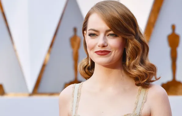 Взгляд, макияж, актриса, hair, Emma Stone, Эмма Стоун