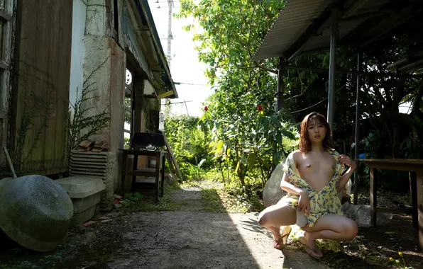 Asian, Model, Woman, Nude, Naked, Japanese, Outdoor, Rena Aoi