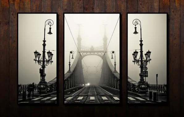 Картинка мост, ретро, фото, фрагмент