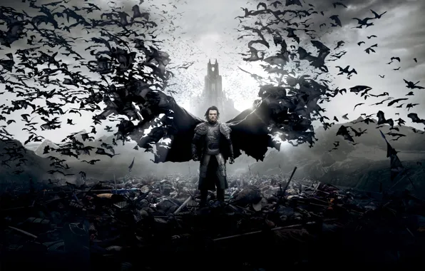 Картинка Action, Fantasy, Clouds, Sky, Legendary Pictures, Warrior, Palace, Wallpaper, Vampire, Castle, Dead, Horror, Weapon, Man, …