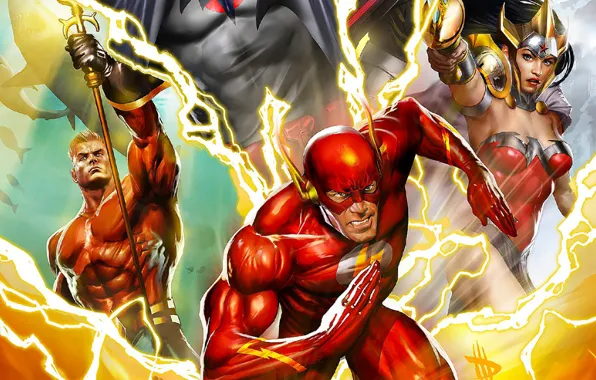 Hero, Aquaman, yuusha, Justice League, The Flash, animated movie animated film, Justice League: The Flashpoint …