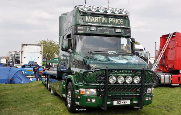 Green, Front, Tuning, Truck, Scania, Tow Truck, Scania T