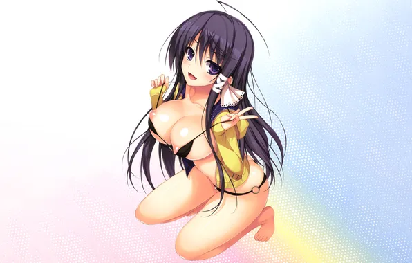 Girl, sexy, ass, cleavage, erect nipples, long hair, legs, nipples