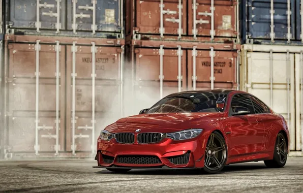Картинка красный, BMW, BMW M4, Forza Motorsport 6