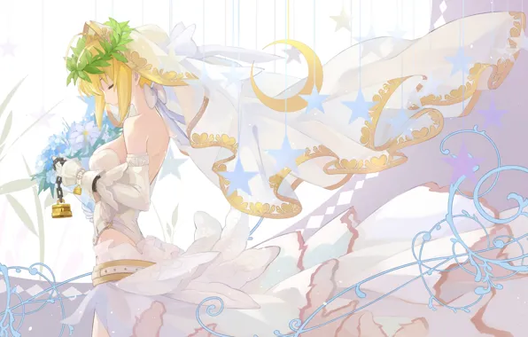 Девушка, аниме, сейбер, Fate / Grand Order