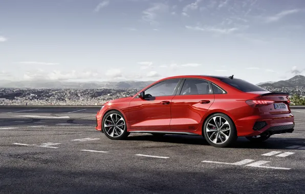 Audi, red, 4k, 2021, s3