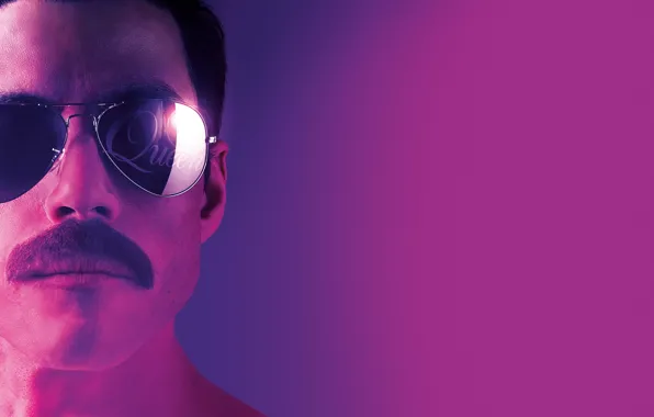 Усы, очки, Queen, Bohemian Rhapsody, Rami Malek, Рами Малек, Богемская рапсодия, Фрэдди Мэркури