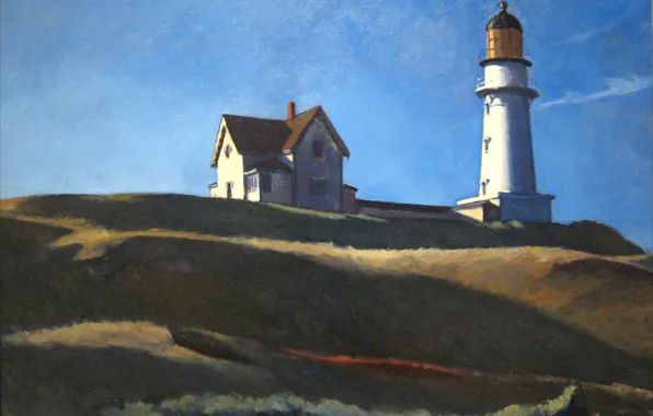 Картинка 1927, Edward Hopper, Lighthouse HIll