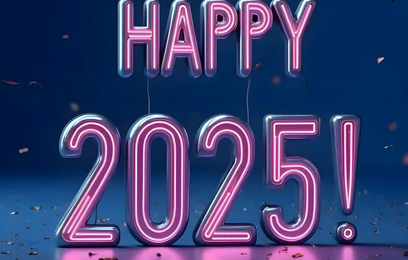 Цифры, Новый год, дата, 2025, Новый 2025 год