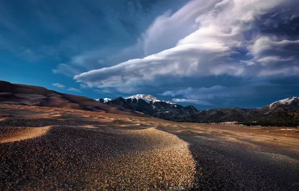 Небо, пейзаж, горы