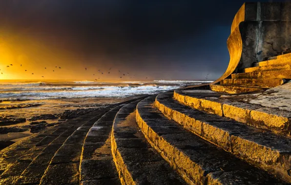 Облака, свет, пейзаж, закат, природа, light, nature, sunset