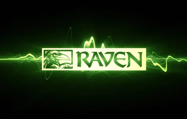 Игра, логотип, ворон, raven