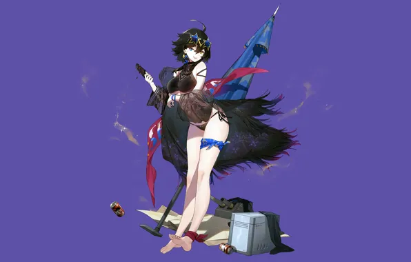Girl, sexy, cleavage, boobs, anime, beautiful, short hair, pretty