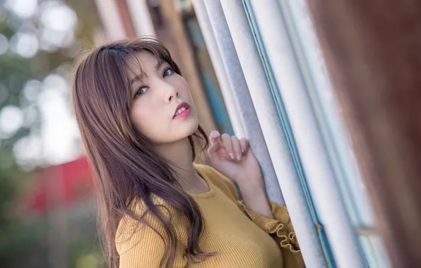 Взгляд, девушка, волосы, азиатка