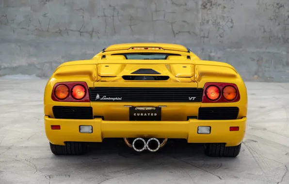 Картинка Lamborghini, supercar, Diablo, rear view, Lamborghini Diablo VT Roadster