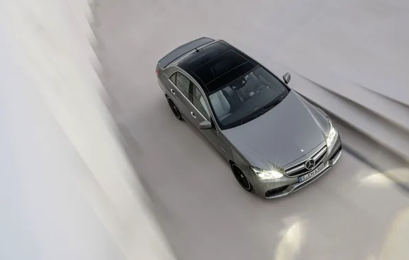 Картинка Mercedes-Benz, Авто, Мерседес, Свет, Серый, Седан, Фары, в движении