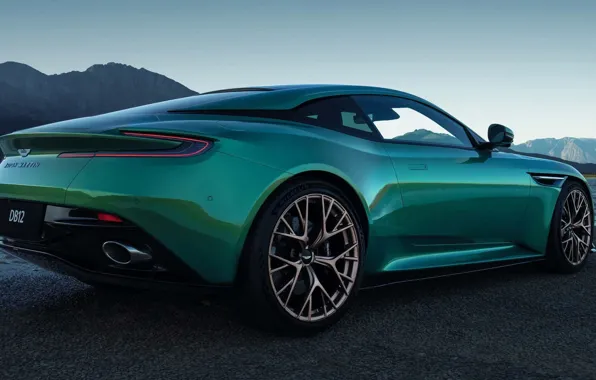 Картинка вода, горы, Aston Martin, горизонт, спортивное купе, 2023, sports coupe, Aston Martin DB12