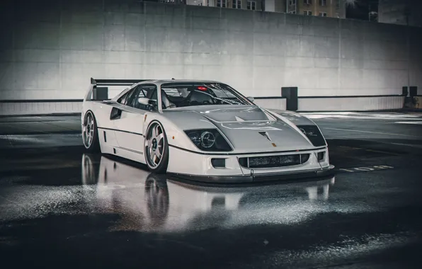 Авто, Белый, Машина, Ferrari, Render, Суперкар, Retro, Supercar