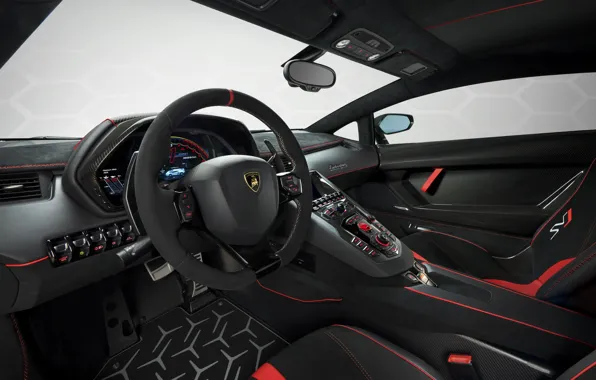 Lamborghini, суперкар, салон, 2018, Aventador, SVJ, Aventador SVJ