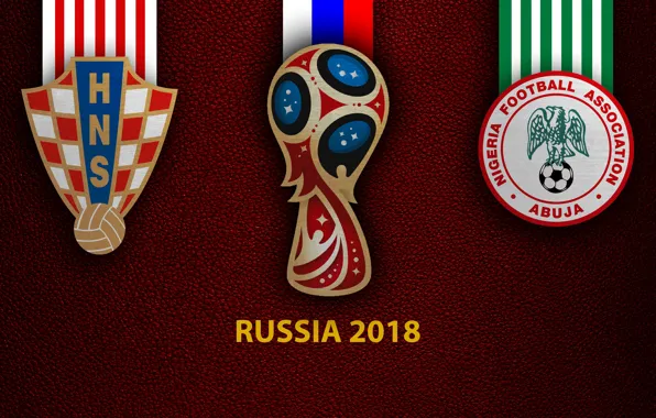 Wallpaper, sport, logo, football, FIFA World Cup, Russia 2018, Croatia vs Nigeria
